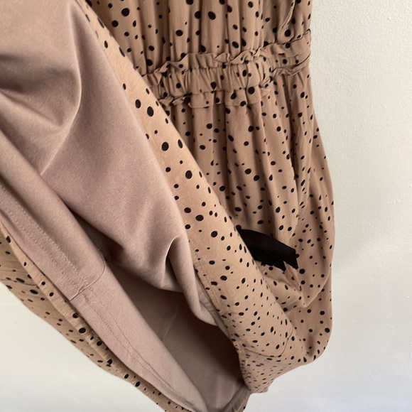 LOFT Polka Dot Drawstring Dress Petite Large - Picture 5 of 9